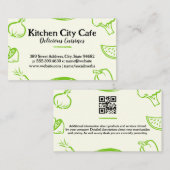 野菜スケッチ |料理 名刺 (正面/裏面)