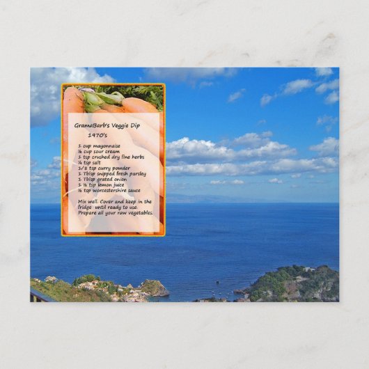 野菜ディップレシピ葉書 ポストカード (正面)