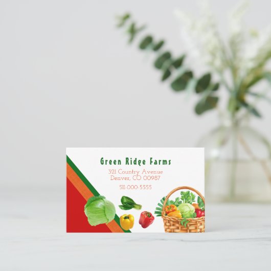 野菜デザインの名刺 名刺 (スタンド正面)