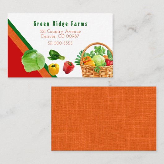 野菜デザインの名刺 名刺 (正面/裏面)