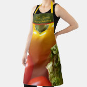 野菜トマ最高のー調理師名を追加おもしろい エプロン (インサイチュ)