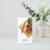 野菜ナイフ切り板ケータリングシェフ 名刺 (スタンド正面)