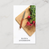 野菜ナイフ切り板ケータリングシェフ 名刺 (正面)