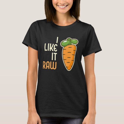 野菜ニンジンI好き生ビーガンライフスタイル1 Tシャツ (正面)