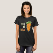野菜ニンジンI好き生ビーガンライフスタイル1 Tシャツ (正面フル)