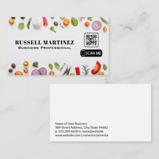 野菜ハーブ | 料理 名刺 (正面/裏面)