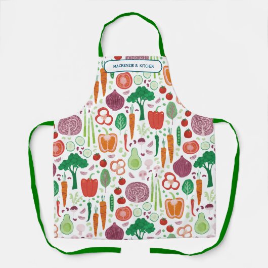 野菜パタパーソナライズされたーン エプロン (正面)