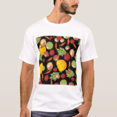 野菜パターンのTシャツ Tシャツ (正面)