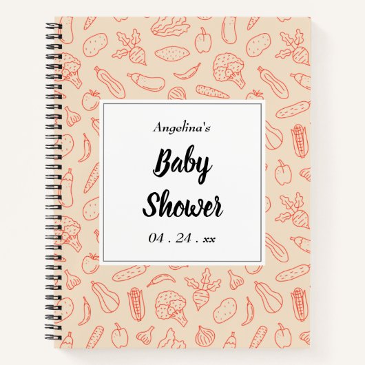 野菜パターンギフトリスト ノートブック (正面)