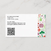 野菜パターンケータリングQRコード 名刺 (裏面)