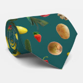 野菜パターン農家食品プリントネックタイ ネクタイ (ロール)