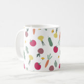 野菜パターン コーヒーマグカップ (正面左)