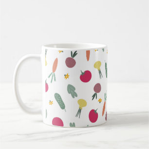 野菜パターン コーヒーマグカップ