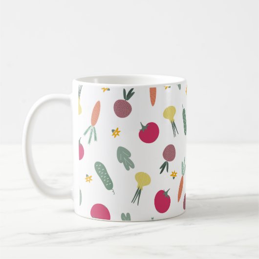 野菜パターン コーヒーマグカップ (左)