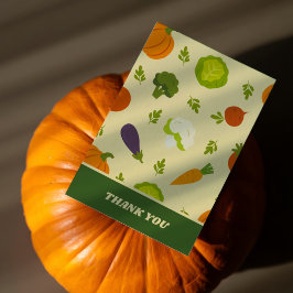 野菜パターン サンキューカード