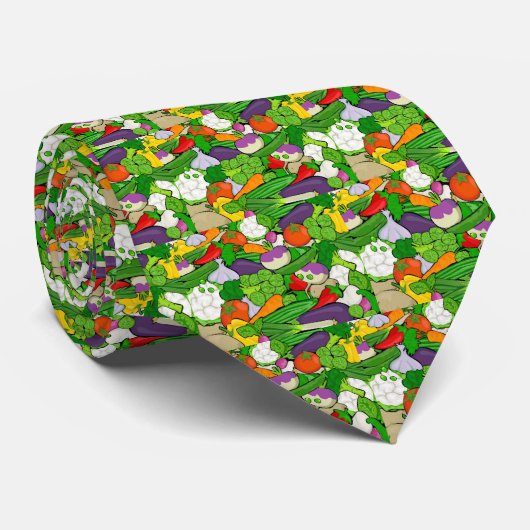 野菜パターン ネクタイ (ロール)