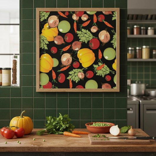 野菜パターン ポスター