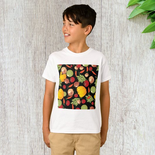 野菜パターン Tシャツ
