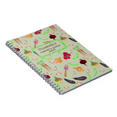 野菜パーソナライズされた園芸模様 ノートブック (右側)