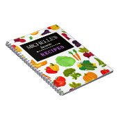 野菜パーソナライズされた継ぎ目のないビーガンパターン ノートブック (右側)