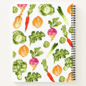 野菜パーソナライズされた調理師帳レシピ帳 ノートブック (裏面)