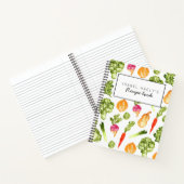 野菜パーソナライズされた調理師帳レシピ帳 ノートブック (内部)