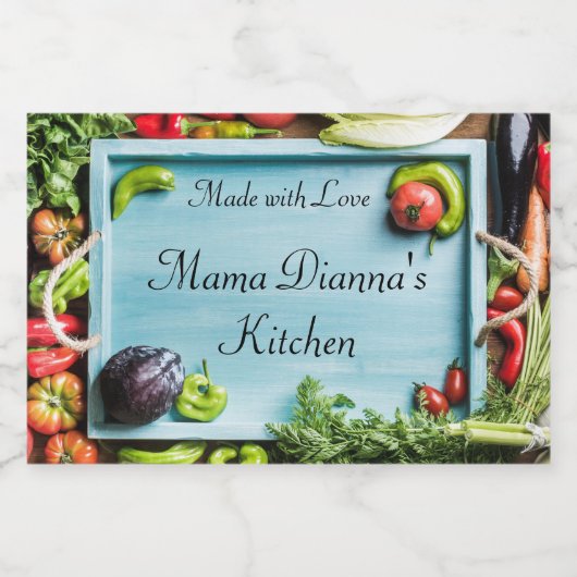 野菜パーソナライズされた食品ラベル フードラベル (シングルラベル)