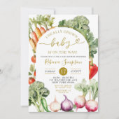 野菜ファーマーズマーケットベビーシャワー 招待状 (正面)