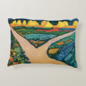 野菜フィールドバイ威厳があるマッケ、ヴィンテージファインアート アクセントクッション (裏面)