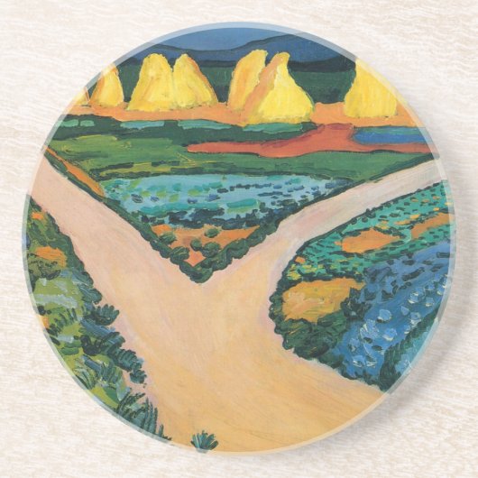 野菜フィールドバイ威厳があるマッケ、ヴィンテージファインアート コースター (正面)