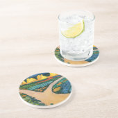 野菜フィールドバイ威厳があるマッケ、ヴィンテージファインアート コースター (側面)