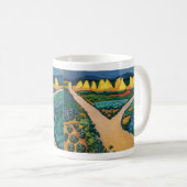 野菜フィールドバイ威厳があるマッケ、ヴィンテージファインアート コーヒーマグカップ (正面右)