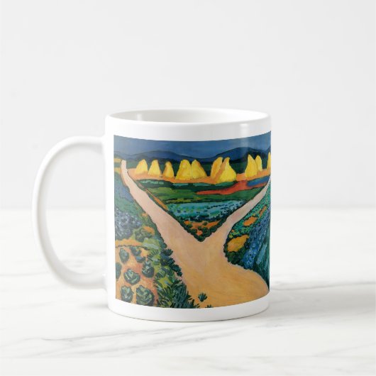 野菜フィールドバイ威厳があるマッケ、ヴィンテージファインアート コーヒーマグカップ (左)