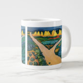 野菜フィールドバイ威厳があるマッケ、ヴィンテージファインアート ジャンボコーヒーマグカップ (正面右)