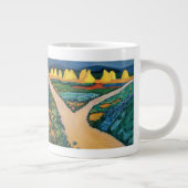 野菜フィールドバイ威厳があるマッケ、ヴィンテージファインアート ジャンボコーヒーマグカップ (右)