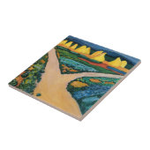 野菜フィールドバイ威厳があるマッケ、ヴィンテージファインアート タイル (側面)