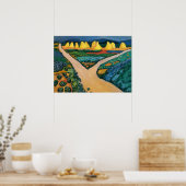 野菜フィールドバイ威厳があるマッケ、ヴィンテージファインアート ポスター (キッチン)