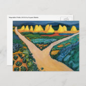 野菜フィールドバイ威厳があるマッケ、ヴィンテージファインアート ポストカード (正面/裏面)