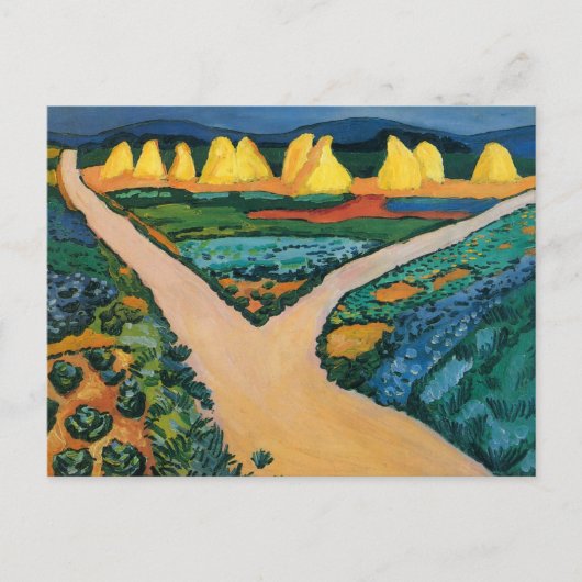 野菜フィールドバイ威厳があるマッケ、ヴィンテージファインアート ポストカード (正面)