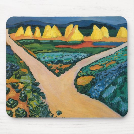 野菜フィールドバイ威厳があるマッケ、ヴィンテージファインアート マウスパッド (正面)