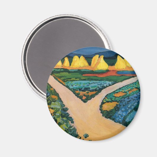 野菜フィールドバイ威厳があるマッケ、ヴィンテージファインアート マグネット (正面/裏面)