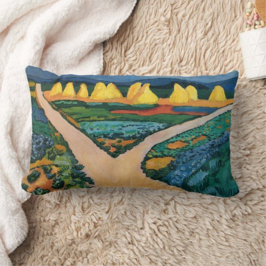 野菜フィールドバイ威厳があるマッケ、ヴィンテージファインアート ランバークッション (ブランケット)