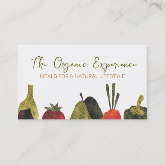野菜フルーツ農家市場シェフ料理クラス 名刺 (正面)