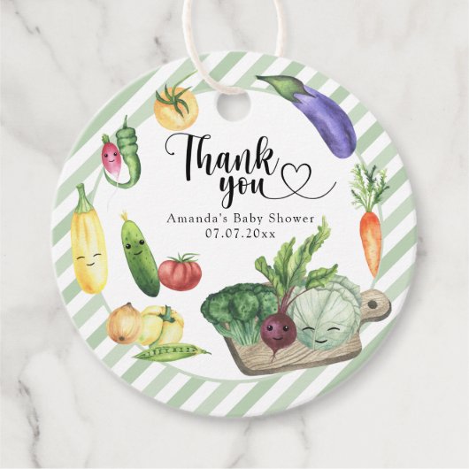 野菜ベビーシャワー – ありがとう フェイバータグ (正面)