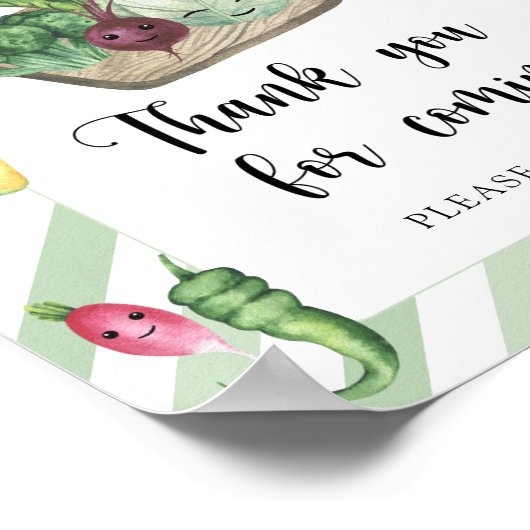 野菜ベビーシャワー – 来ありがとう ポスター (角)