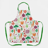 野菜モダン柄 エプロン (正面)