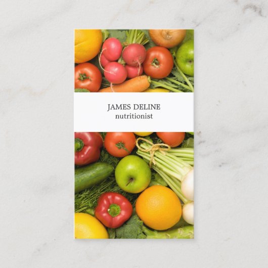 野菜ユニーク栄養士 名刺 (正面)