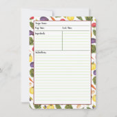 野菜レシピカード 招待状 (正面)