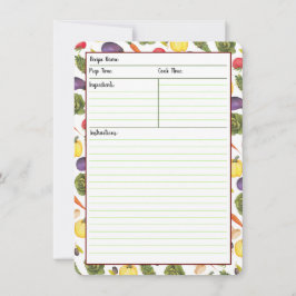 野菜レシピカード 招待状