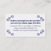 野菜丼ハーブ料理料理ビジネス 名刺 (裏面)